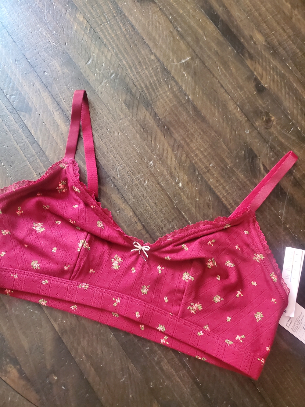 wild fable Burgundy Floral Wireless Bralette